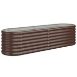 vidaXL Lit surélevé de jardin Acier galvanisé marron
