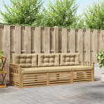 vidaXL Ensemble de canapés d'extérieur 3 pc Blanc et Beige Polyester