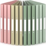 ACROPAQ 12 x Classeur A4 2 Anneaux- Jusqu'à 100 feuilles  Dos de 2 5 cm- Souple et Durable- Résisitants à l'eau- Pastel