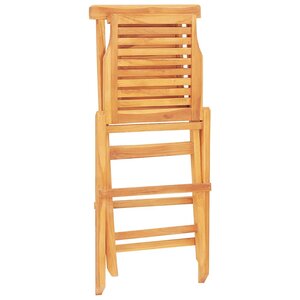vidaXL Chaises de jardin pliantes lot de 8 47x63x90cm bois massif teck
