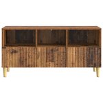 vidaXL Meuble TV 102 x 34 5 x 50 cm Bois ancien Bois d'ingénierie