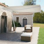 vidaXL Auvent manuel rétractable sur pied 400x350 cm Crème