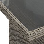 vidaXL Ensemble de canapé de jardin 9 pièces avec coussins gris en poly rotin