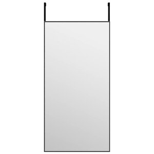 vidaXL Miroir de porte Noir 40x80 cm Verre et aluminium