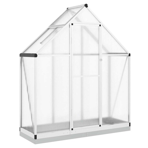 vidaXL Serre avec cadre de base argenté 169x58x202 cm aluminium