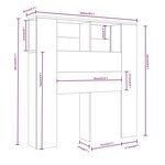 vidaXL Armoire de tête de lit Blanc 100x18 5x104 5 cm