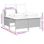 vidaXL Salon de jardin 5 Pièces avec coussins gris clair résine tressée