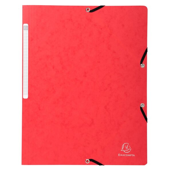 Chemise À Élastique Sans Rabat Carte Lustrée 355gm2 - A4 - Rouge - X 50 - Exacompta