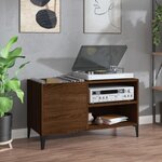 vidaXL Armoire à disques chêne marron 84 5x38x48 cm bois d'ingénierie