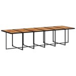 vidaXL Ensemble à manger de jardin 13 Pièces coussins noir résine tressée