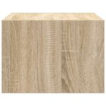 vidaXL Table de chevet murale avec lumières LED chêne sonoma