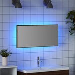 vidaXL Miroir Chêne marron 80 x 37 cm Verre et Bois Ingénierie
