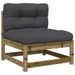 vidaXL Salon de jardin 8 Pièces avec coussins bois de pin imprégné