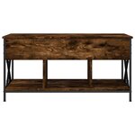 vidaXL Table basse chêne fumé 100x55x50 cm bois d'ingénierie et métal