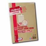 10 pochettes - papier kraft armé - 229x324 mm - 130g - gpv