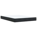 vidaXL Sommier à lattes de lit avec matelas Noir 140x200 cm Velours