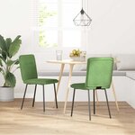 vidaXL Chaises à manger lot de 2 Vert clair Velours