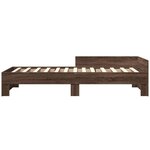 vidaXL Cadre de lit sans matelas chêne marron 90x190cm bois ingénierie