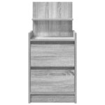 vidaXL Tables de chevet avec 2 tiroirs 2 Pièces sonoma gris 38x34x80 cm