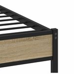 vidaXL Cadre de lit en métal sans matelas chêne sonoma 180x200 cm