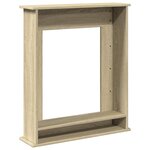 VidaXL Cadre de cheminée chêne sonoma 75x20x87 5 cm bois d'ingénierie