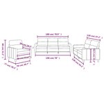 vidaXL Ensemble de canapés 3 Pièces avec coussins Gris clair Tissu