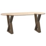 vidaXL Pieds de table basse 2 pièces Acier naturel 28 x (42-43 3) cm Acier