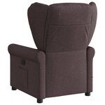 vidaXL Fauteuil de massage inclinable Marron foncé Tissu