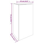 vidaXL Jardinière 50x43x75 cm acier corten
