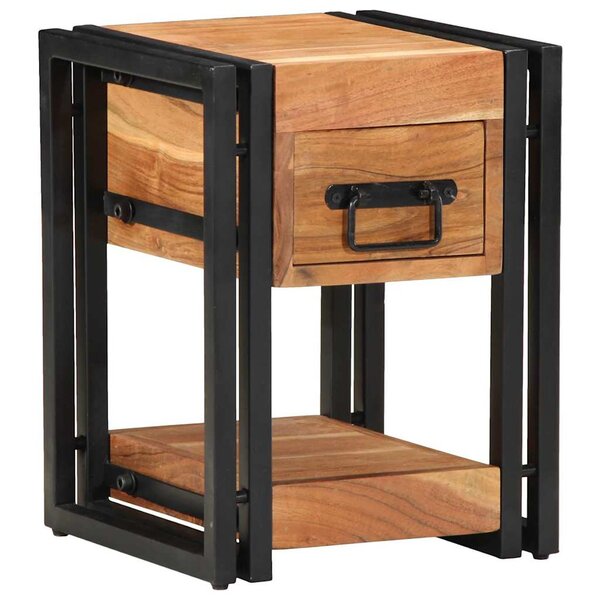 vidaXL Cabinet de chevet avec tiroir 2 Pièces Marron 30 x 30 x 40 cm