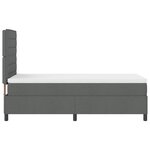 vidaXL Lit à sommier gris foncé 90x200 cm Tissu