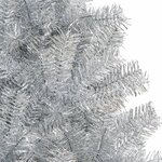 vidaXL Sapin de Noël artificiel avec support argenté 180 cm PET
