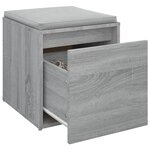 vidaXL Tiroir boîte Sonoma gris 40 5x40x40 cm Bois d'ingénierie