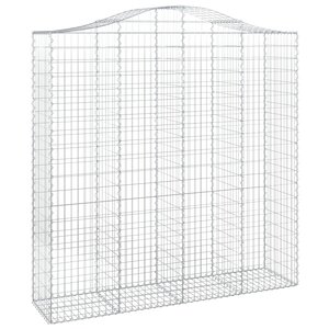 vidaXL Panier de gabions arqué 200x50x200/220 cm Fer galvanisé