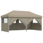 vidaXL Tente de fête pop-up Taupe 580 x 292 x 315 cm Tissu Oxford