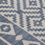 vidaXL Tapis à tissage plat d'extérieur 120x170 cm Rayures bleues
