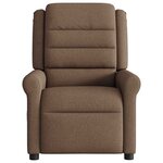 vidaXL Fauteuil inclinable de massage électrique marron tissu