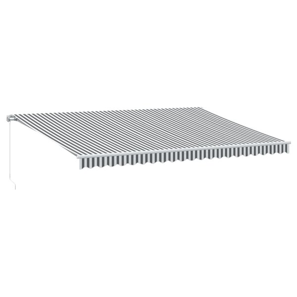 vidaXL Auvent manuel rétractable avec LED anthracite blanc 500x350 cm
