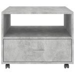 vidaXL Table basse gris béton 55x55x40 cm bois d'ingénierie