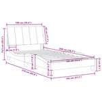 vidaXL Cadre de lit sans matelas gris clair 100x200 cm velours
