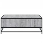 vidaXL Table basse sonoma gris 80x80x30 cm bois d'ingénierie et métal