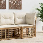 vidaXL Unité de canapé d'angle modulable pour extérieur Naturel