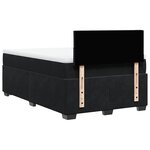 vidaXL Sommier à lattes de lit avec matelas Noir 120x200 cm Velours