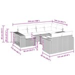 vidaXL Salon de jardin 11 Pièces avec coussins beige résine tressée