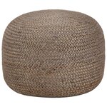 vidaXL Pouf fait à la main Gris clair 45 x 30 cm Jute