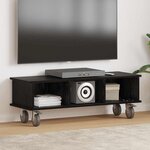 vidaXL Meuble TV Chêne noir 100 x 35 x 35 cm Bois d'ingénierie