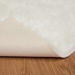 vidaXL Tapis en Peau de Mouton Synthétique Blanc 100 x 200 cm