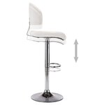 vidaXL Tabouret de bar Blanc Similicuir