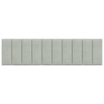 vidaXL Coussin de tête de lit Hanko gris clair 183 cm velours