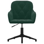 vidaXL Chaises pivotantes à manger lot de 2 Vert foncé Velours